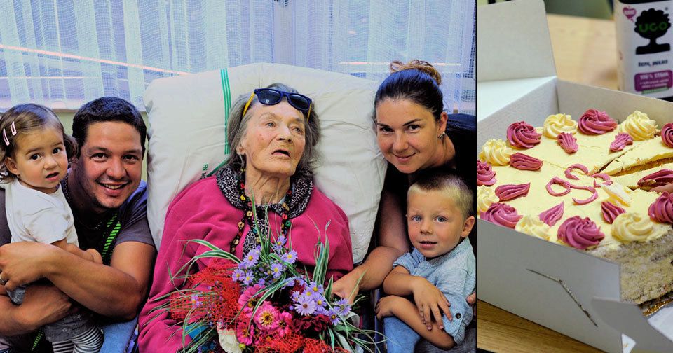 Prasynovec Julien se svou rodinou udělal Lubě neuvěřitelnou radost. Víc než květiny a dort ji potěšila jejich přítomnost u lůžka.