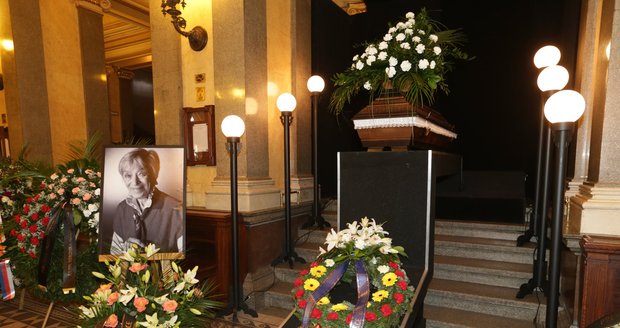 Pohřeb Luby Skořepové v Národním divadle
