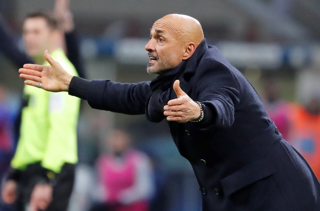 Trenér Interu Luciano Spalletti dnes nebyl s výkonem svých svěřenců spokojen