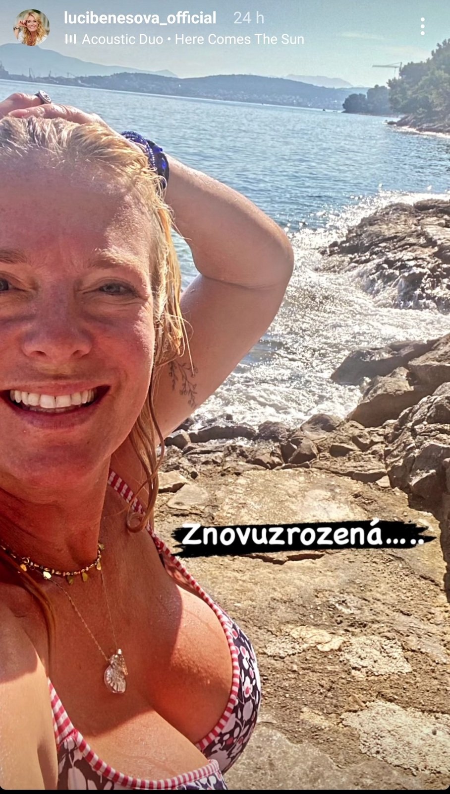 Lucie Benešová na dovolené v Chorvatsku