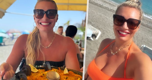 Lucie Borhyová poslala fanouškům pozdravy z dovolené.