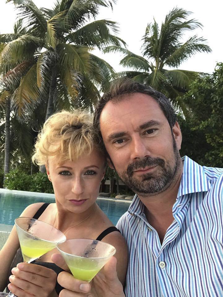 Emanuele Ridi a Lucie Hunčárová na dovolené na Maledivách.
