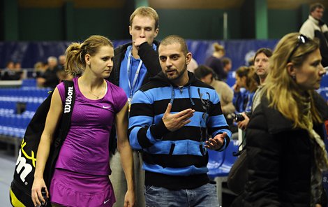 Lucie Šafářová se Slovákem Kristiánem Bajzou.