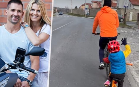 Lucie Šafářová ukázala fotky z rodinného výletu na kolech.