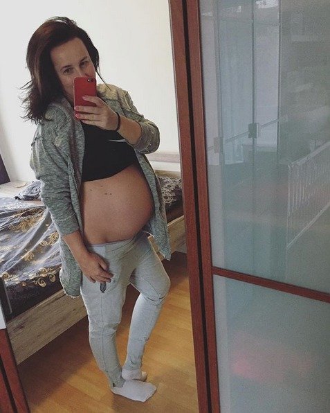 Lucie Šilhánová těsně před porodem