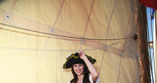 Lucie Váchová na plavbě s piráty