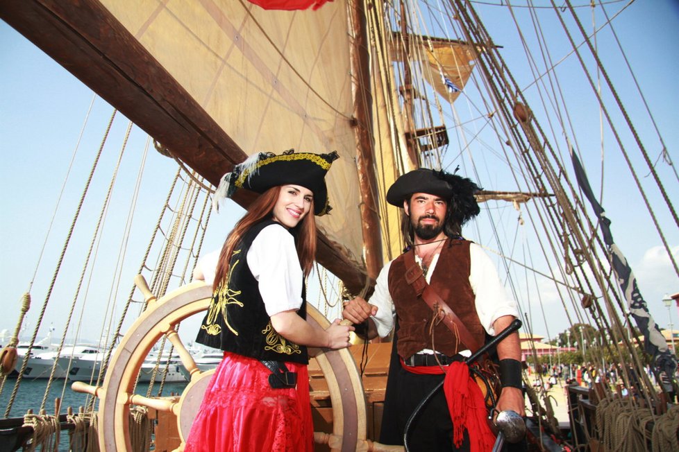 Lucie Váchová na plavbě s piráty