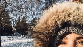 Lucie Vondráčková přivítala první sníh v Kanadě.