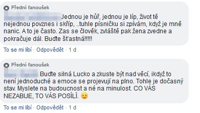 Fanoušci se zastali Lucie Vondráčkové.