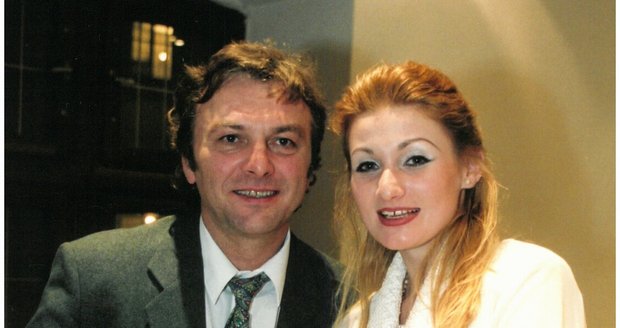 Pavel Trávníček se třetí manželkou Lucií Vrbovou