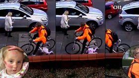 Cyklista nedával pozor a na chodníku nabral tříletou dívenku.