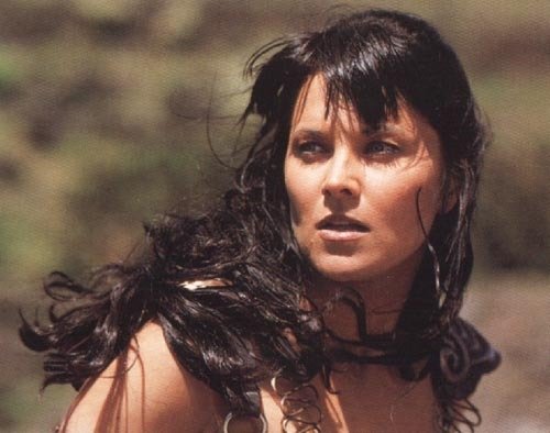 Lucy Lawless jako Xena.