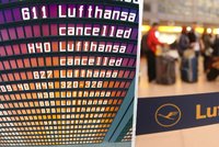 Chaos a zrušené lety. Stávka pozemního personálu Lufthansy se dotkne i Česka