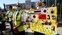 Zaměstnanci Lufthansy protestují proti plánovanému propouštění