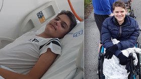 Lukáš (17) trpí spinální atrofií: Sám se nemůže ani najíst, rodina nutně potřebuje auto