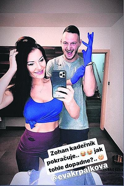 Natěšený. Kyklop Krpálek se chystal na hřívu ženy Evy.