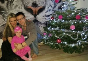 Lukáš Nečesaný oslavil Vánoce s manželkou a dcerkou