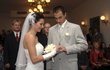 Lukáš Rosol při své první svatbě s atletkou Denisou Ščerbovou.