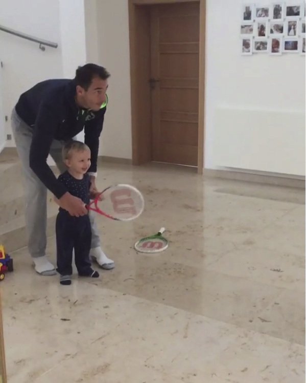 Lukáš Rosol s budoucím tenistou Andrém