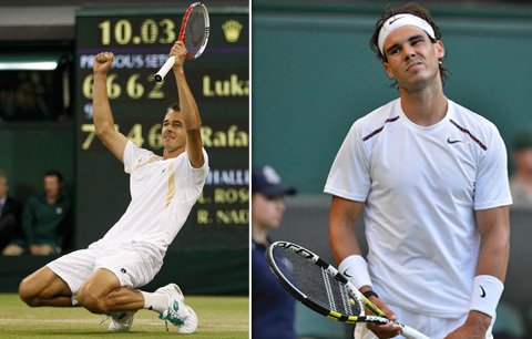 Obrovský úspěch českého tenisty! Lukáš Rosol vyřadil ve 2. kole Wimbledonu 2012 světovou dvojku, Španěla Nadala