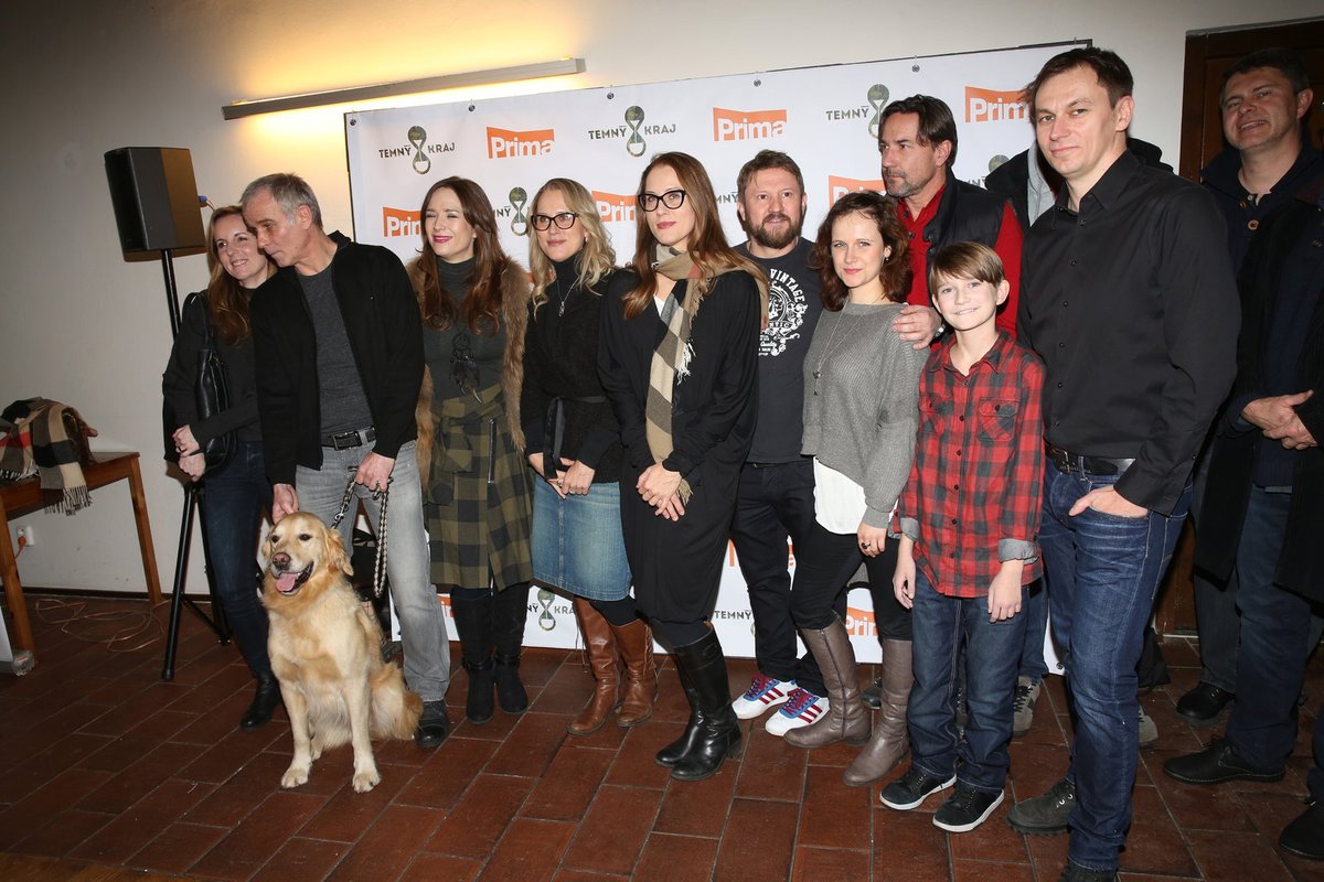 Herec Lukáš Vaculík na tiskové konferenci k filmu Temný kraj. 