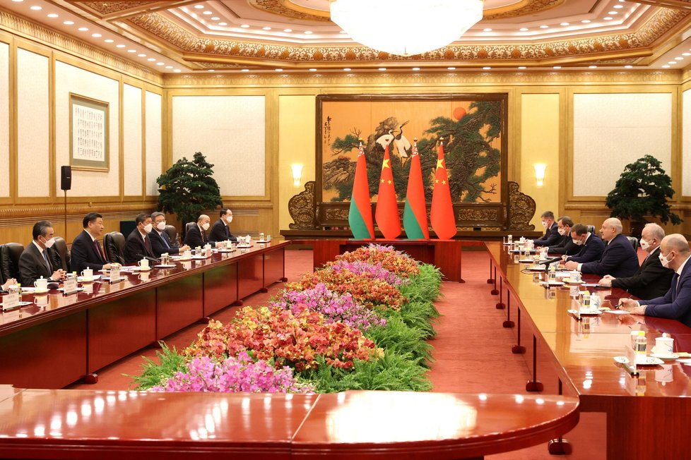 Běloruský prezident Lukašenko v Pekingu (1.3.2023)