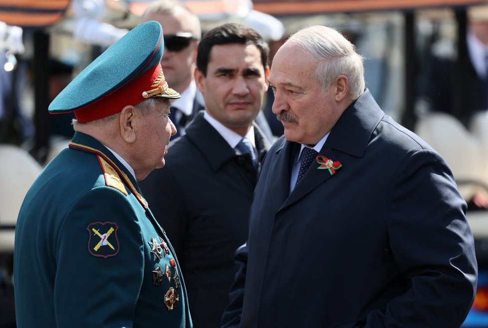 Lukašenko nechyběl 9. května 2023 při oslavách Dne vítězství v Moskvě.