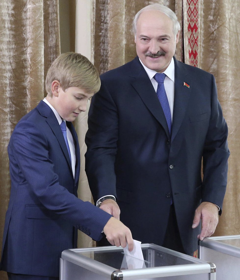 Lukašenko se svým synem