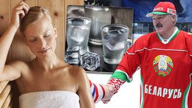 Lukašenko na virus radí saunu, hokej a vodku.