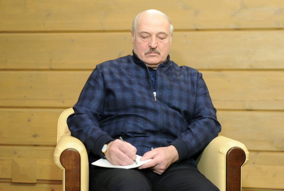 Běloruský vůdce Alexandr Lukašenko na návštěvě v Soči u ruského prezidenta Vladimira Putina (22. 2. 2021)