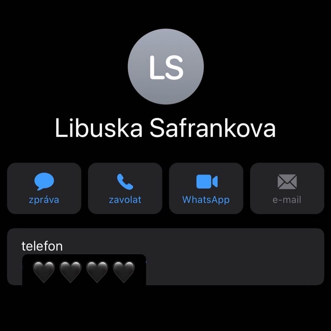 Takhle měla spisovatelka Markéta Lukášková v mobilu uloženou Libušku Šafránkovou.