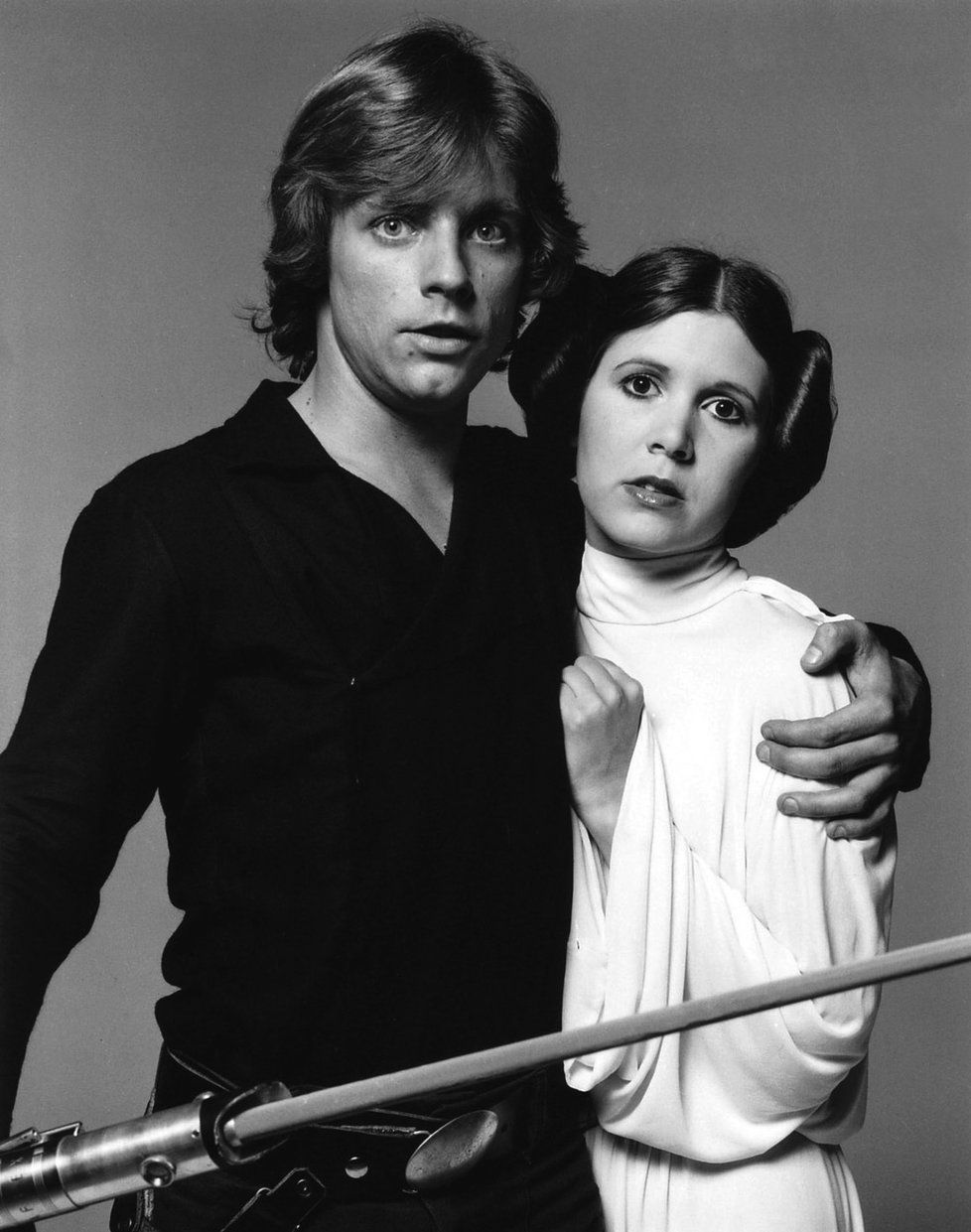 Luke Skywalker a princezna Leia před třiceti lety.