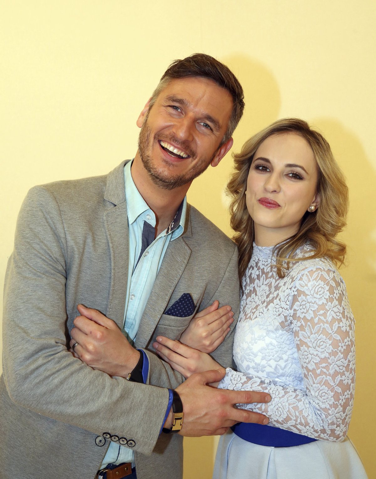 Moderátoři Prima hodinky Lumír Olšovský a Magdalena Wronková
