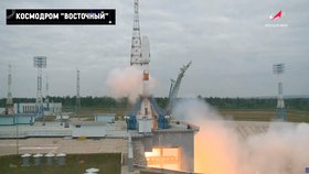 Rusko vyslalo k Měsíci sondu Luna-25, Sojuz 2.1b odstartoval z kosmodromu Vostočnyj. (11. 8. 2023)
