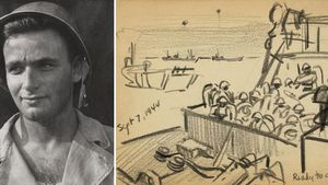 Od výcviku až po Den D: Mladý voják zachytil na skicách hrůzy 2. světové války