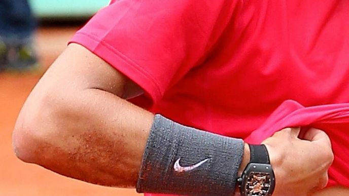 Luxusní hodinky Richard Mille na ruce Rafaela Nadala