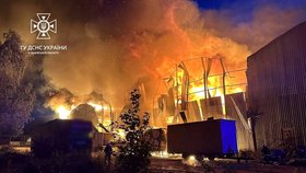 Exploze po útoku Rusů na ukrajinský Lvov (19.9.2023)