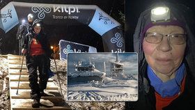 Jana Jindrová (64) na trati extrémního závodu LH 24. Lysou horu v Beskydech o víkenud pokořila čtyřikrát a ušla na 50 kilometrů.