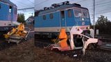 Vlak na přejezdu v Lysé smetl auto! Řidič na místě zemřel