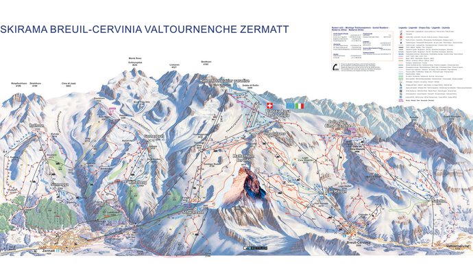 Nejvýše položeným lyžařským střediskem v Evropě je švýcarský Zermatt. Lanovka tu lyžaře vyveze až do 3899 metrů. Středisko patří i mezi nejlepší na světě, k dizpozici je tu celkem 322 km sjezdovek a 52 vleků.