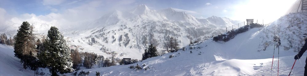 Lyžování v alpském středisku Obertauern