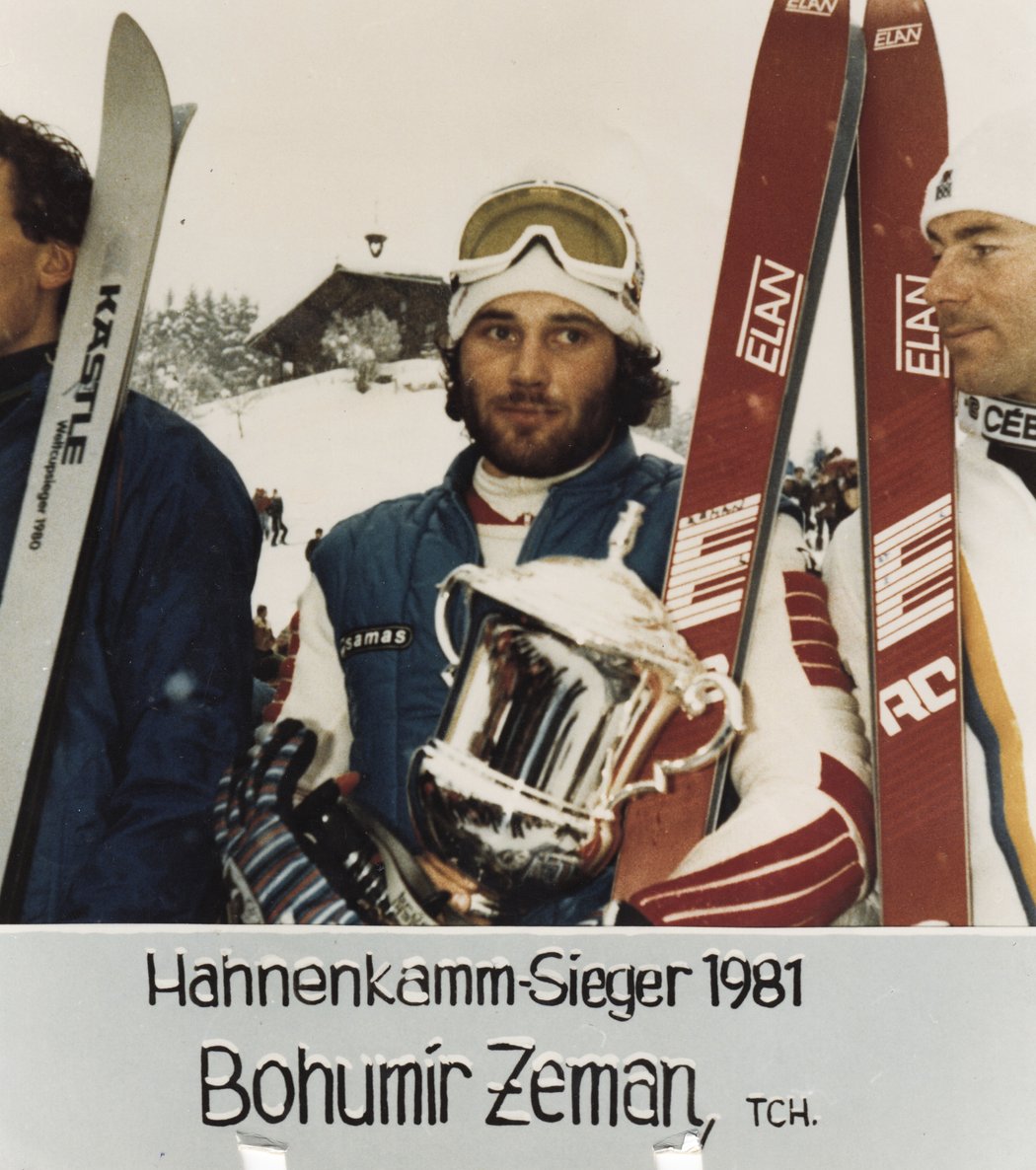 Bohumír Zeman jako vítěz kombinace v Kitzbühelu v roce 1981