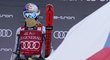 Ester Ledecká jako vítězka superobřího slalomu