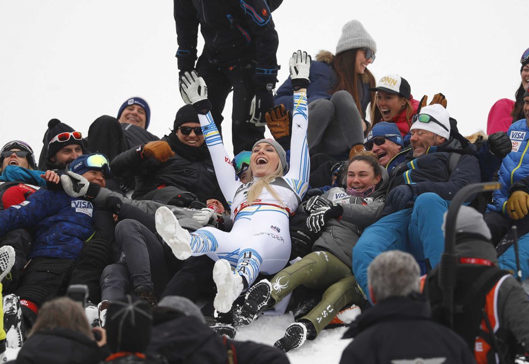 Lindsey Vonnová si užívala poslední medaili v kariéře