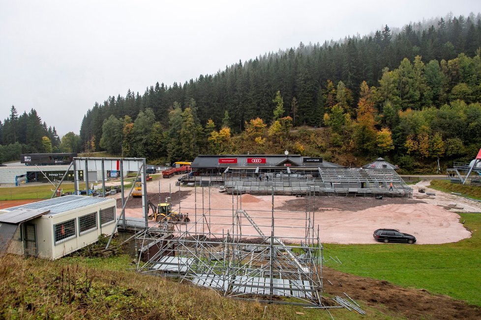 Přípravy na zimní sezonu ve skiareálu ve Špindlerově Mlýně