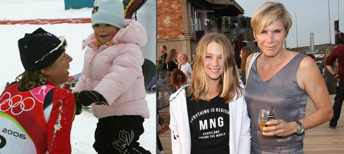 Bývalá lyžařka Kateřina Neumannová se loučí se svojí dcerou. Ta ve čtrnácti letech odjíždí na univerzitu do USA.