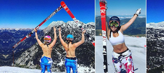 Česká lyžařka Kateřina Pauláthová dosáhla na sjezdovce v Kanadě vrcholu a ukázala se jen v podprsence!