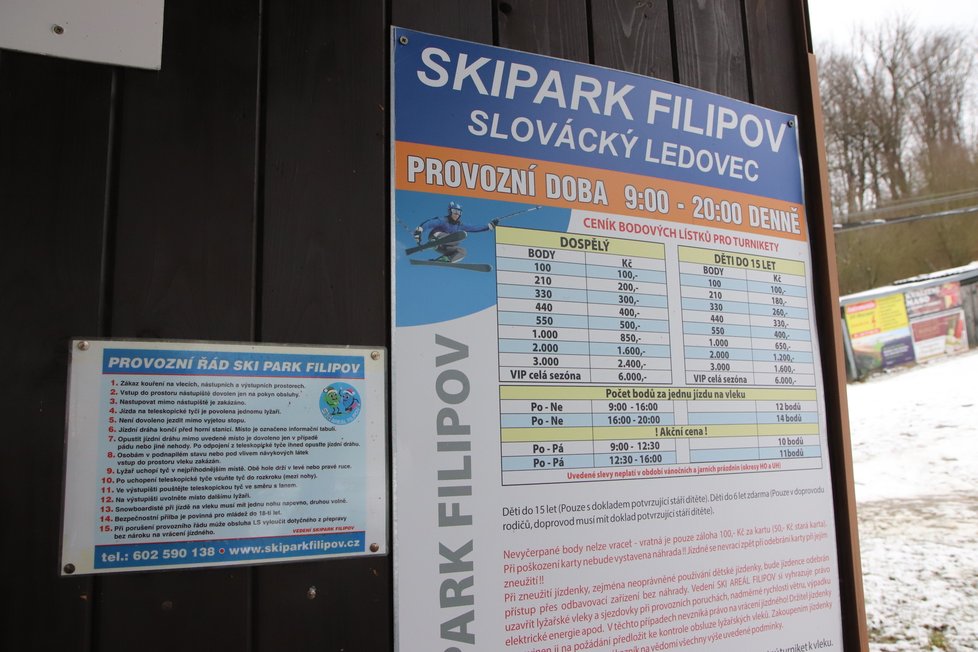 Skipark ve Filipově dnes už zeje prázdnotou.