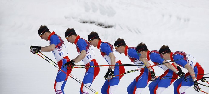 Lukáš Bauer během olympijského závodu na 15 km