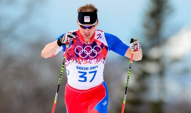 Lukáš Bauer během olympijského závodu na 15 km